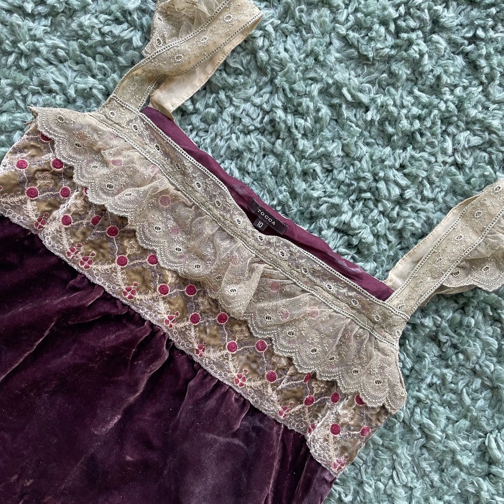 Tocca Velvet Shakespearean Style Tank Top
